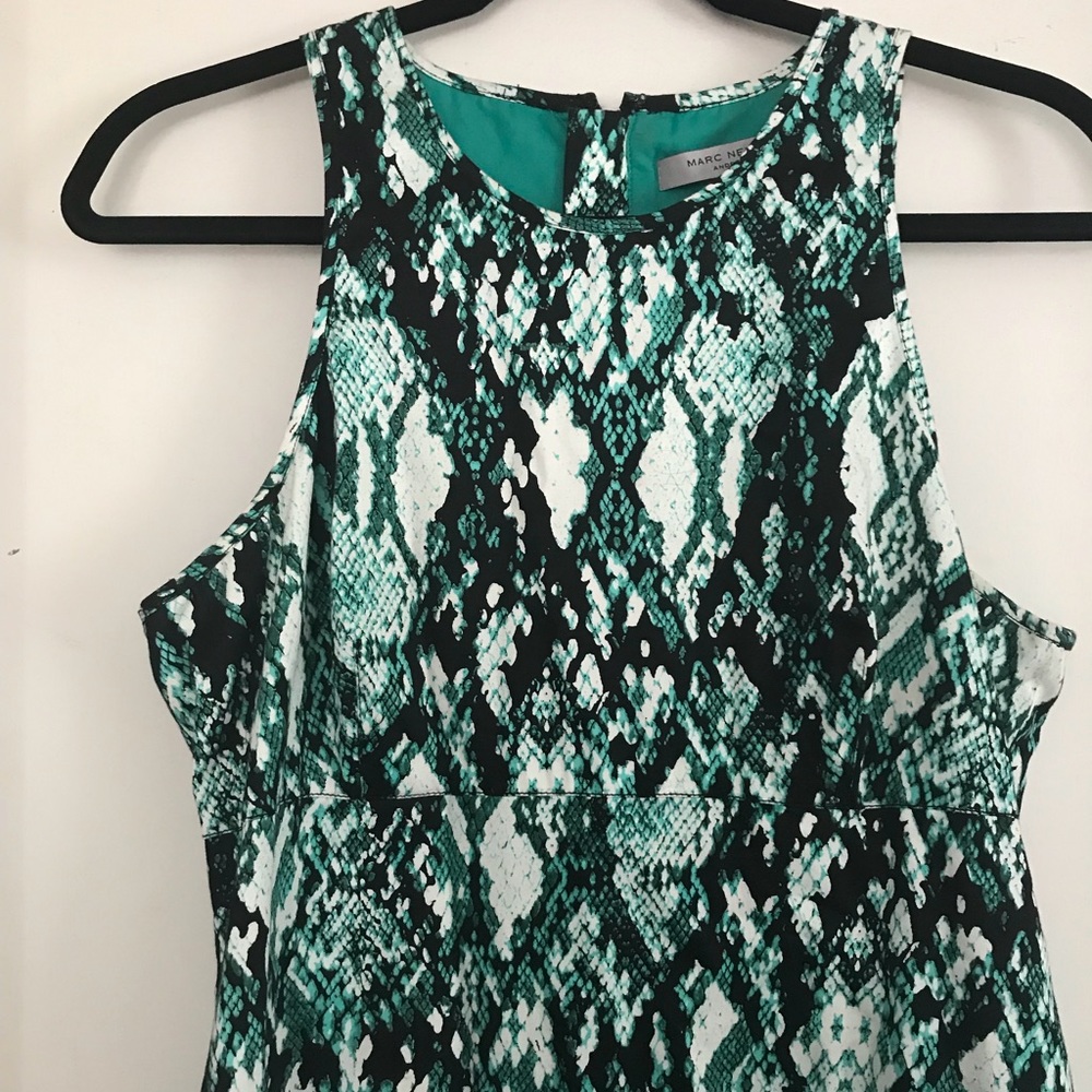 Marc New York emerald & snake print dress. Size 10